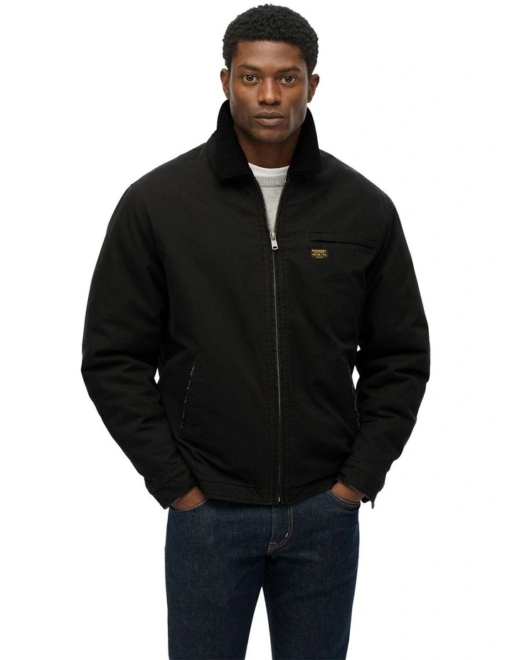 Cotton Canvas Ranch Jacket in Jet Black image 1