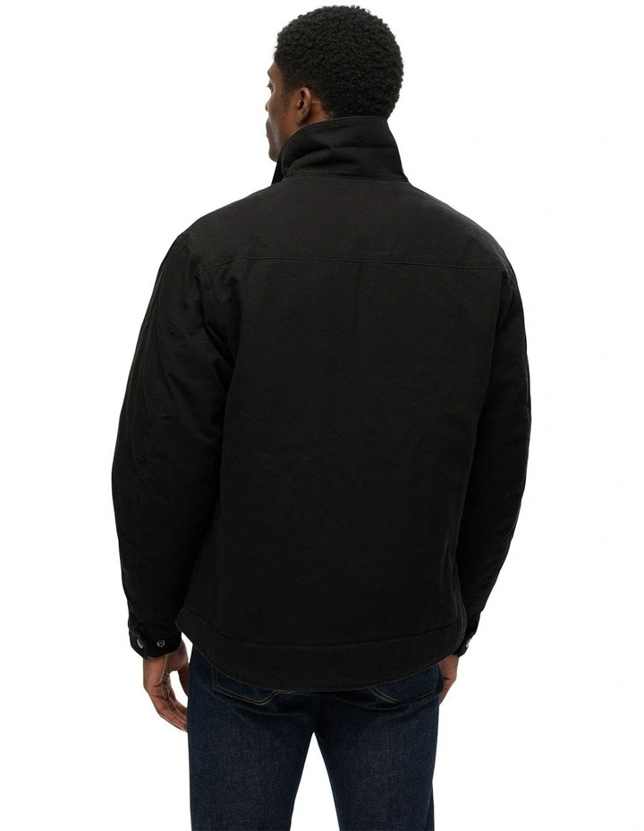 Cotton Canvas Ranch Jacket in Jet Black image 2