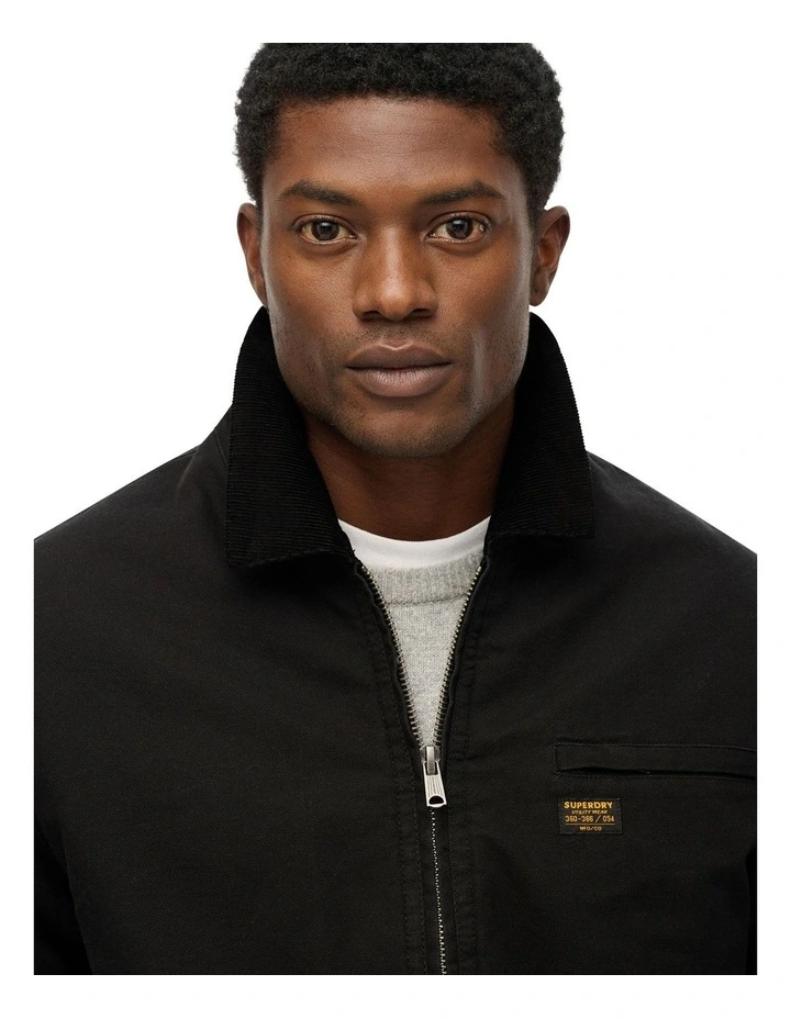 Cotton Canvas Ranch Jacket in Jet Black image 4