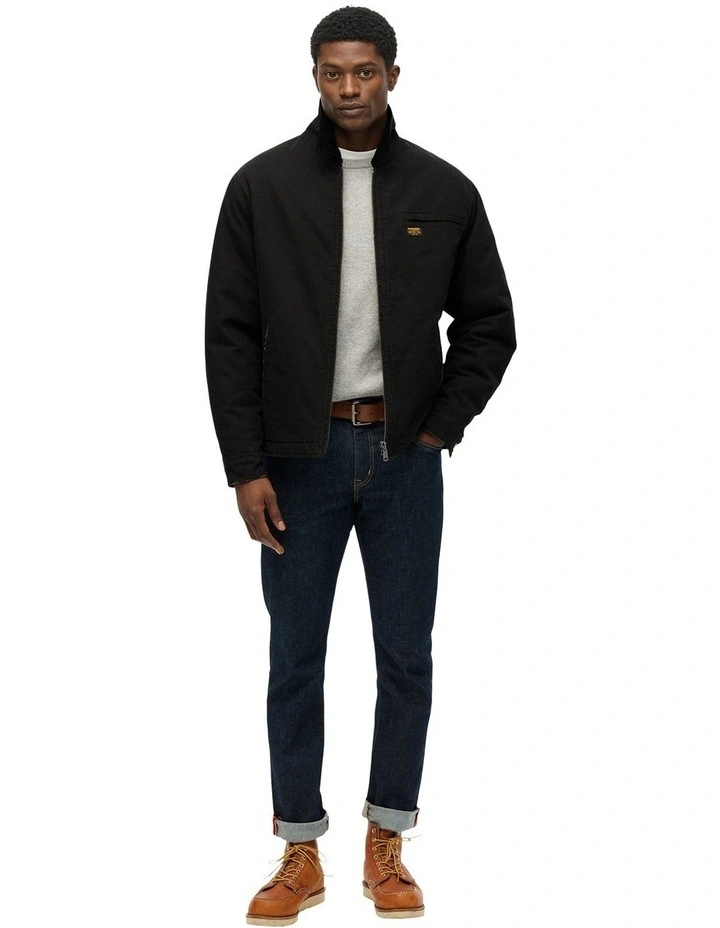 Cotton Canvas Ranch Jacket in Jet Black image 5