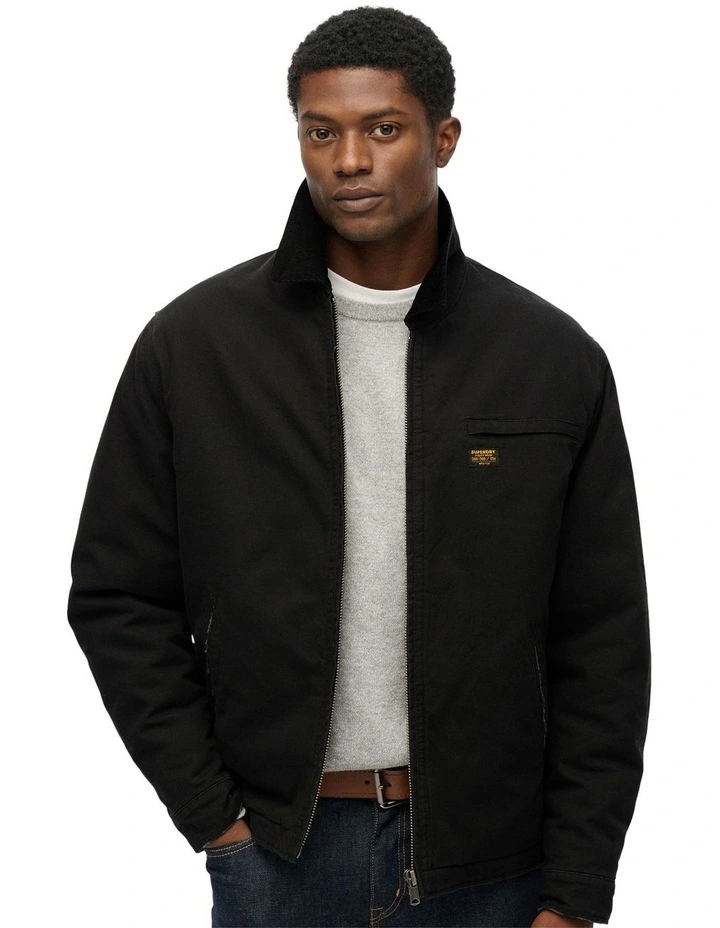 Cotton Canvas Ranch Jacket in Jet Black image 6