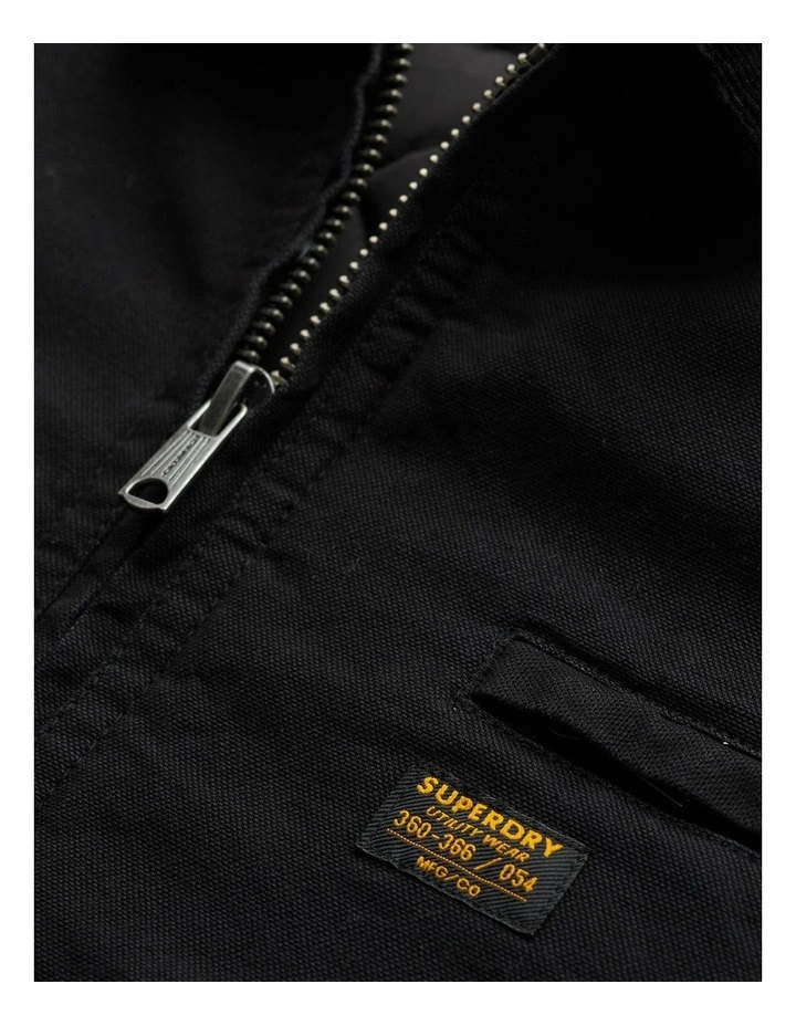 Cotton Canvas Ranch Jacket in Jet Black image 7