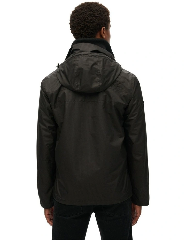 Hooded Mountain Windbreaker in Black image 2