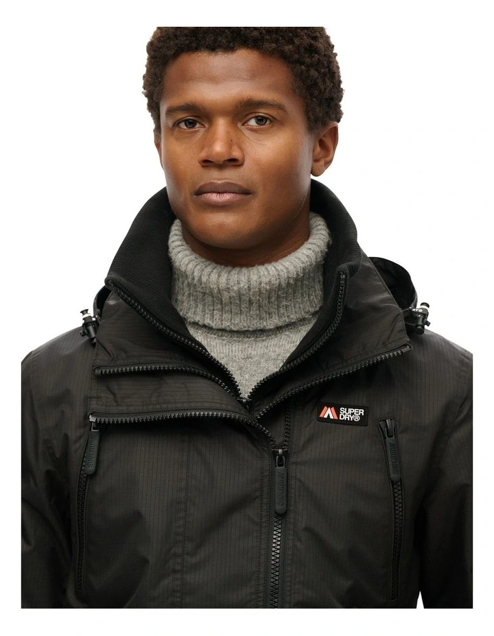 Hooded Mountain Windbreaker in Black image 4