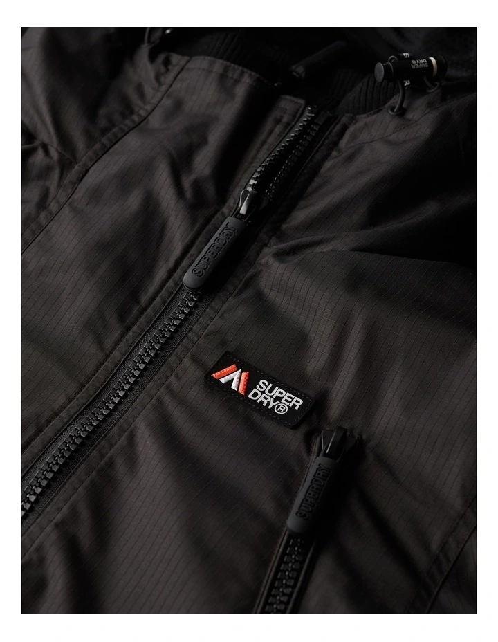 Hooded Mountain Windbreaker in Black image 6
