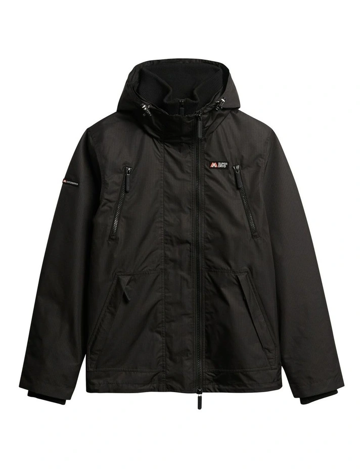 Hooded Mountain Windbreaker in Black image 7
