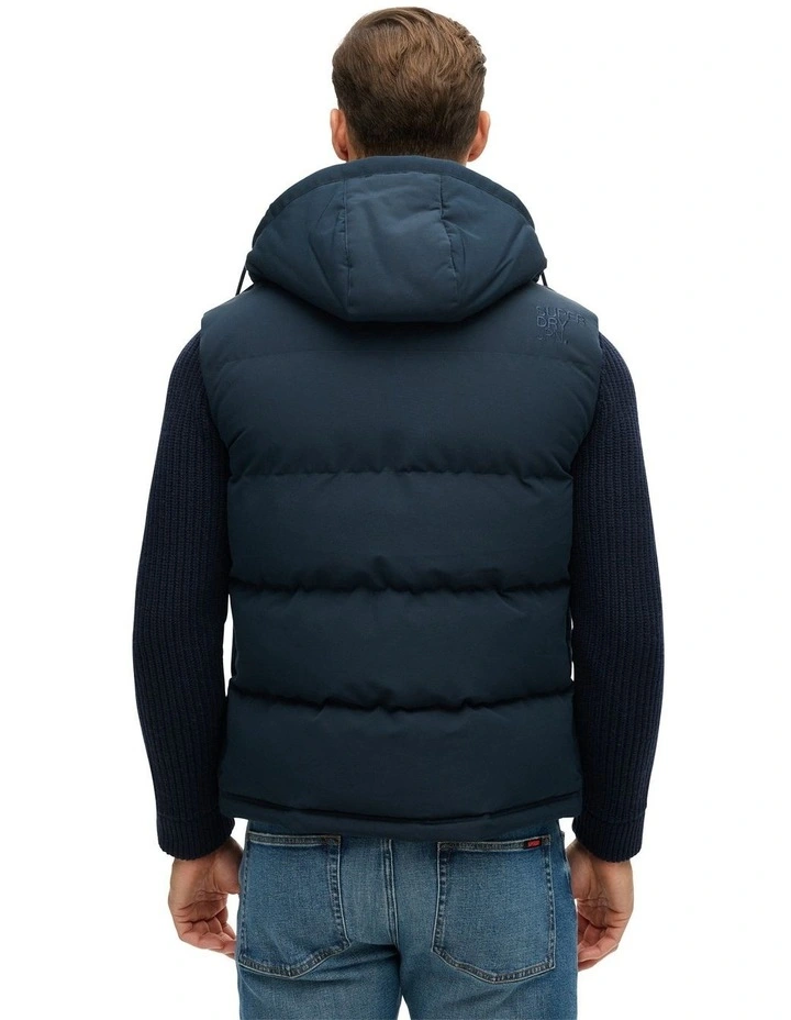 Everest Hooded Puffer Gilet in Eclipse Navy image 3