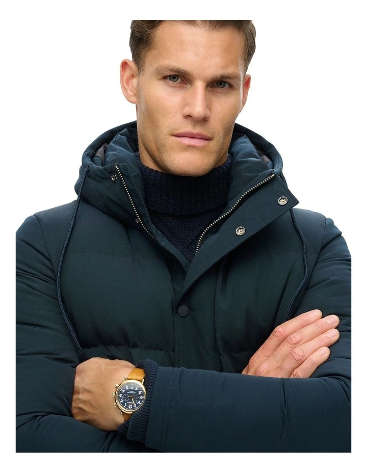 Everest Hooded Puffer Jacket in Eclipse Navy image 3