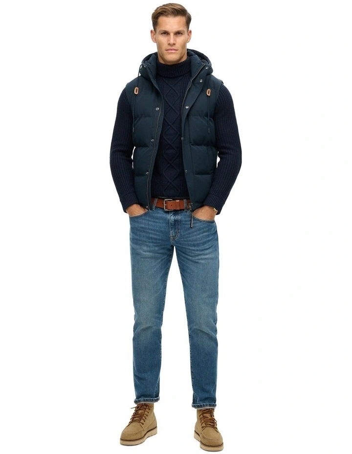 Everest Hooded Puffer Gilet in Eclipse Navy image 4