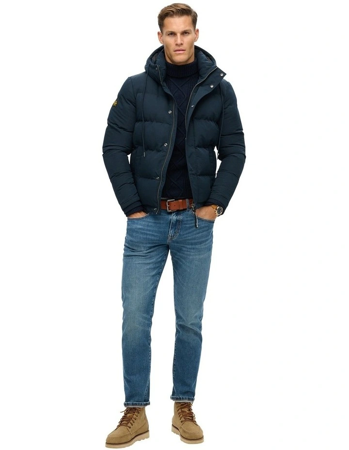 Everest Hooded Puffer Jacket in Eclipse Navy image 4