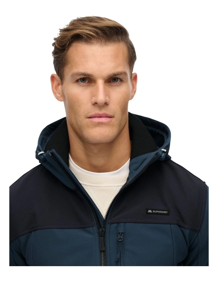 Hooded Soft Shell Tech Tracker in Flex Navy image 2