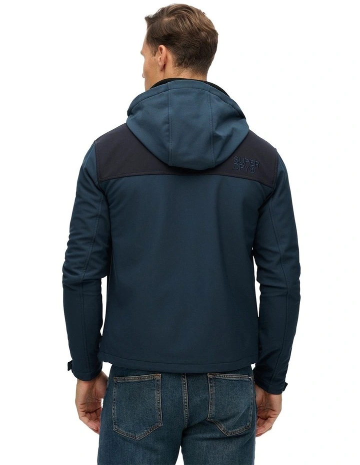 Hooded Soft Shell Tech Tracker in Flex Navy image 3