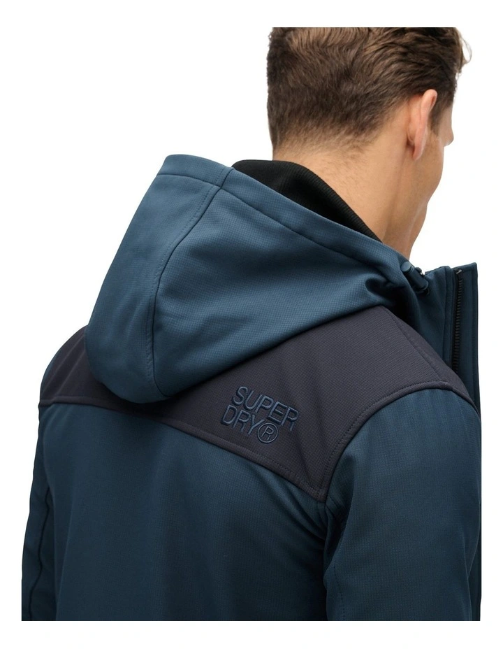 Hooded Soft Shell Tech Tracker in Flex Navy image 4