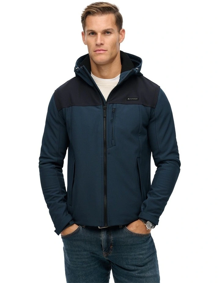 Hooded Soft Shell Tech Tracker in Flex Navy image 5