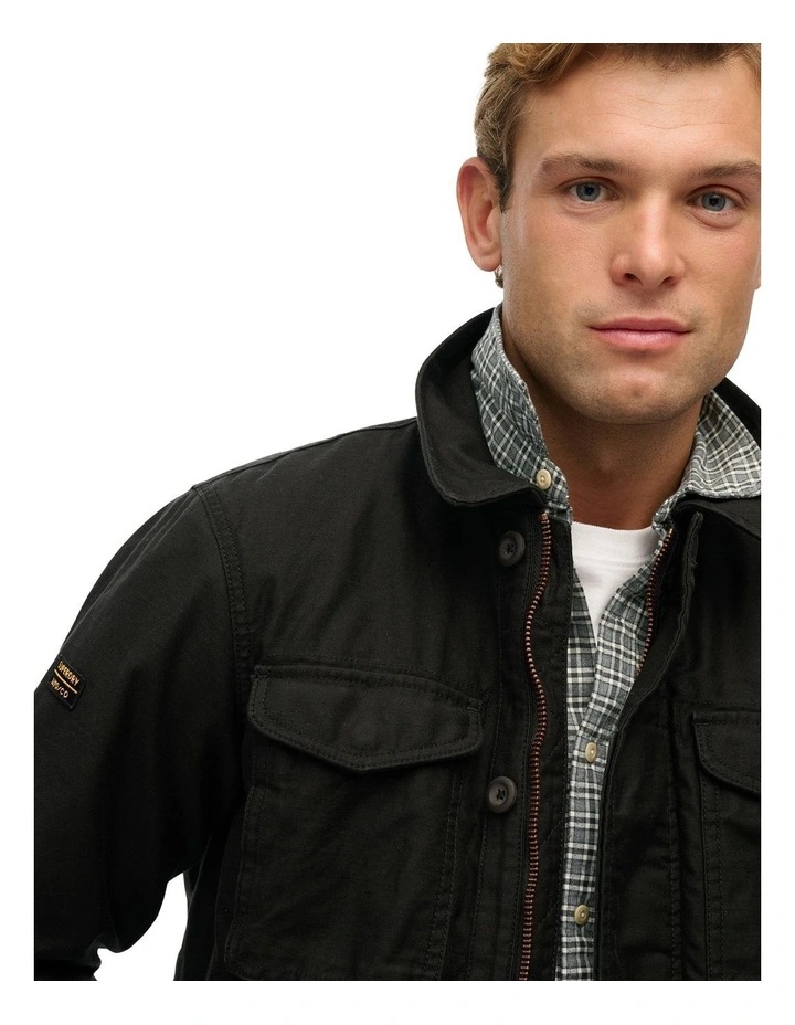 Collared M65 Jacket in Jet Black image 2