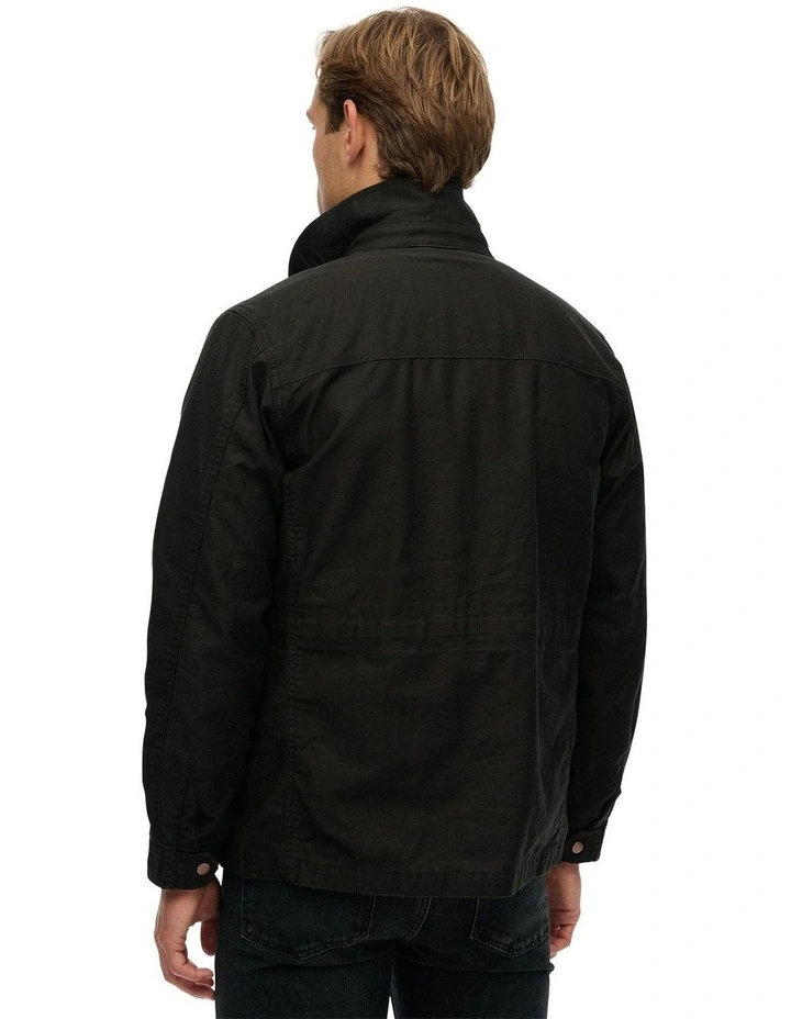Collared M65 Jacket in Jet Black image 3