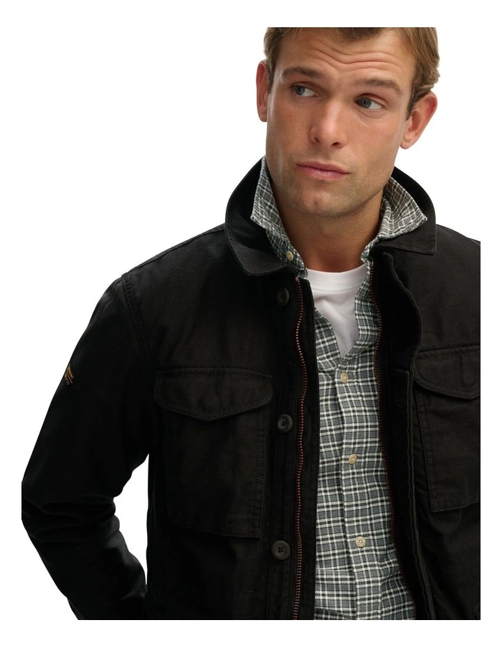 Collared M65 Jacket in Jet Black image 4