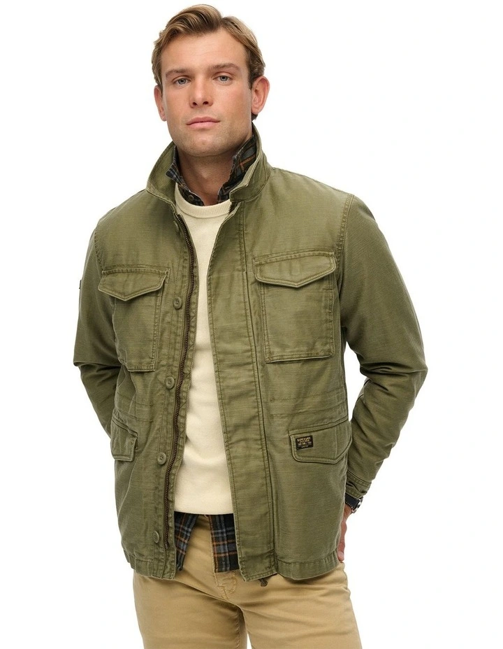 Collared M65 Jacket in Burnt Olive image 1