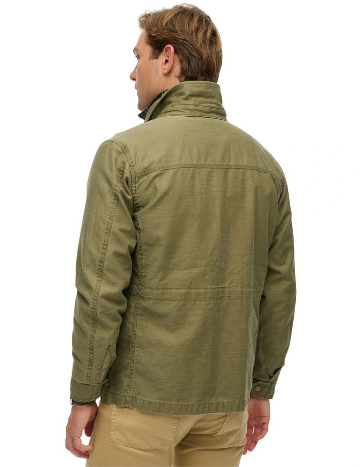 Collared M65 Jacket in Burnt Olive image 3