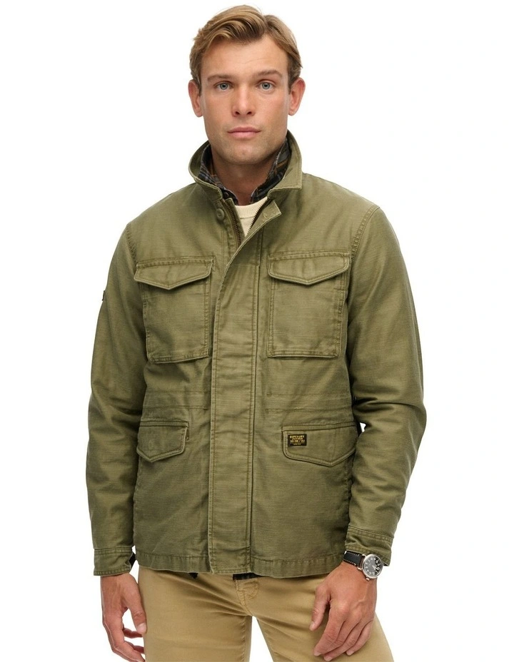 Collared M65 Jacket in Burnt Olive image 4