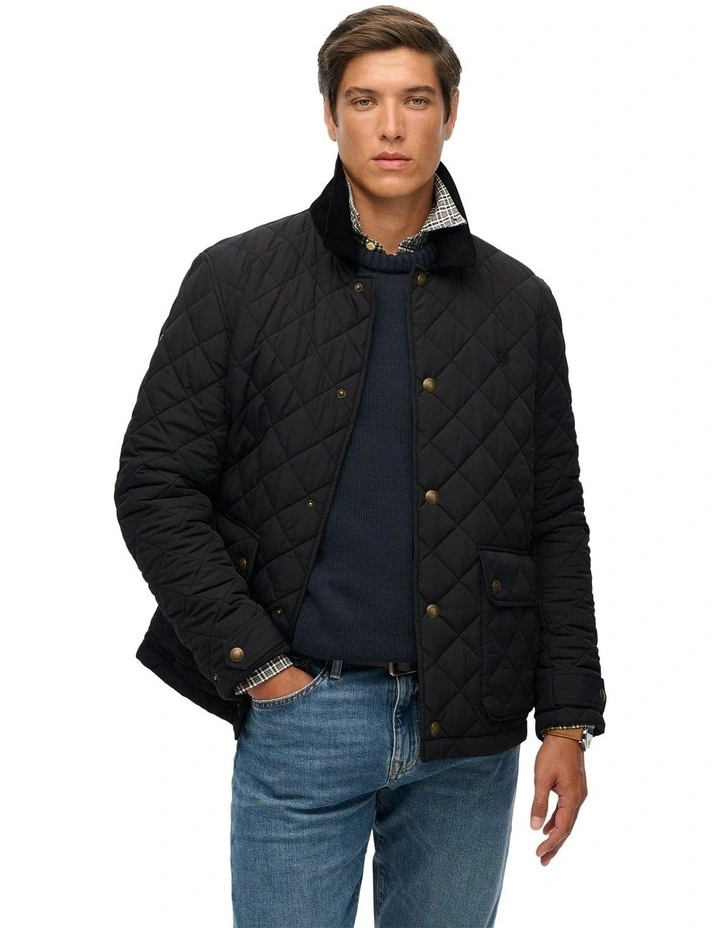Quilted Estate Coach Jacket in Meteorite Black image 1