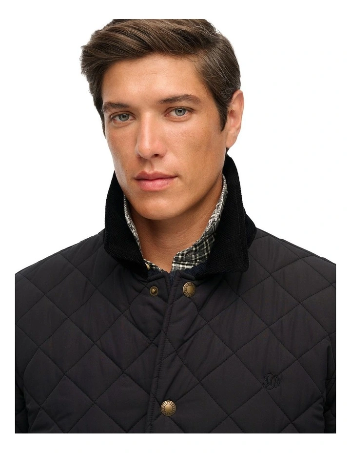 Quilted Estate Coach Jacket in Meteorite Black image 2