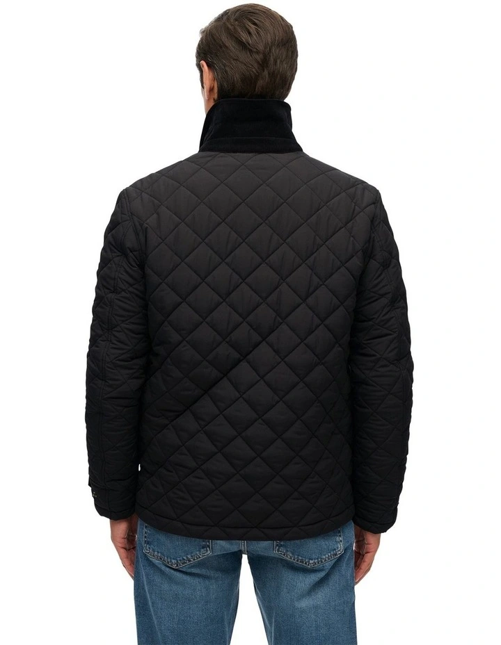 Quilted Estate Coach Jacket in Meteorite Black image 3