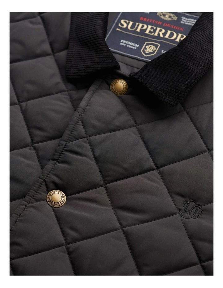 Quilted Estate Coach Jacket in Meteorite Black image 6