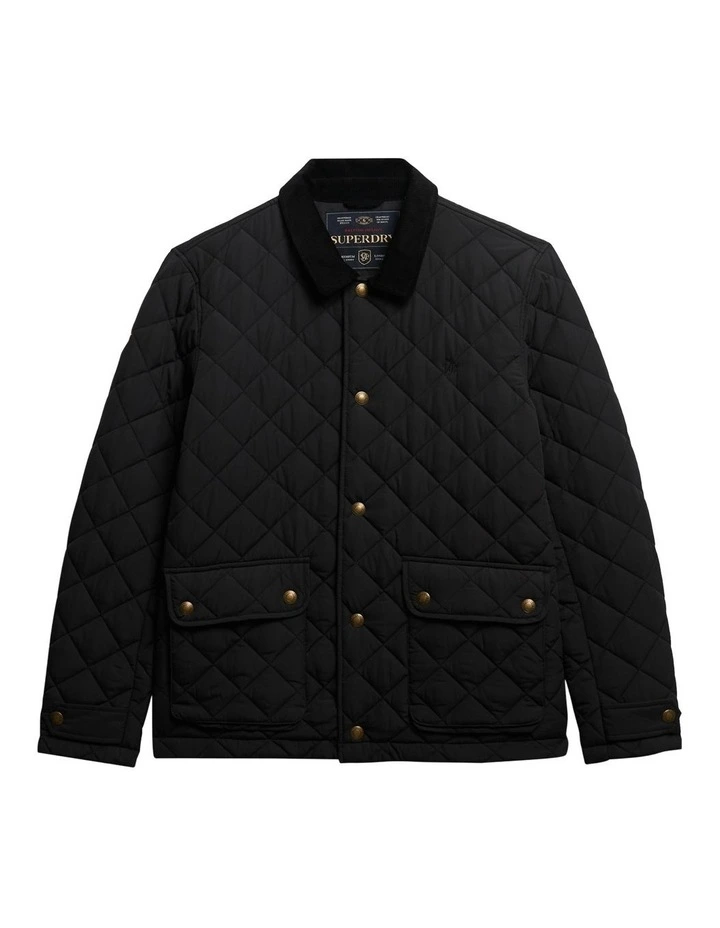 Quilted Estate Coach Jacket in Meteorite Black image 7