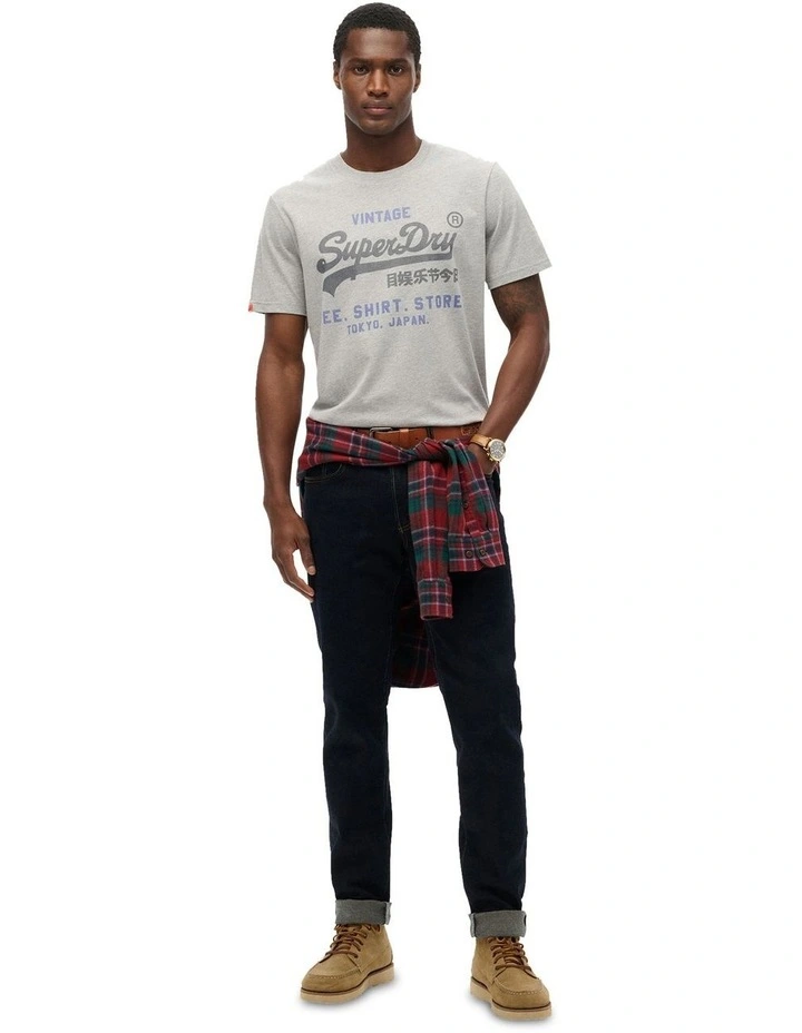 Vintage Logo Heritage Tee in College Grey Marl image 4