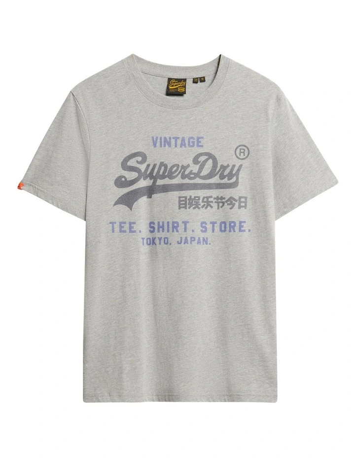 Vintage Logo Heritage Tee in College Grey Marl image 5