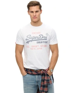 Vintage Logo Heritage Tee in White