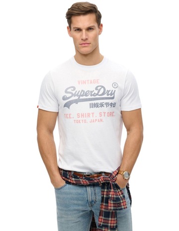 Vintage Logo Heritage Tee in White