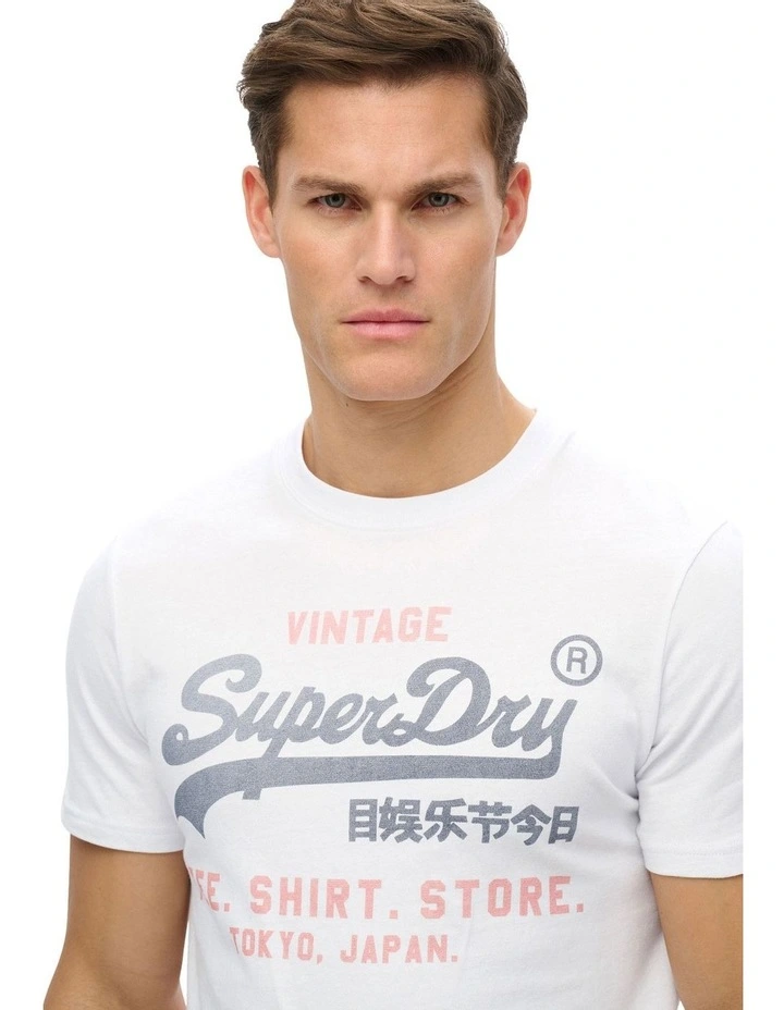 Vintage Logo Heritage Tee in White image 2