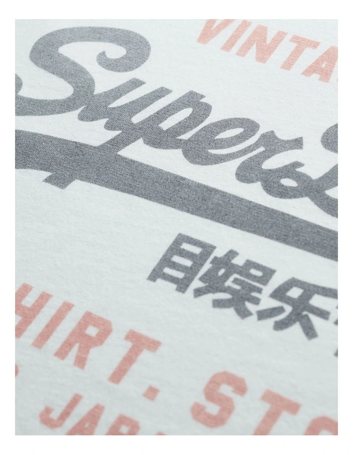 Vintage Logo Heritage Tee in White image 3