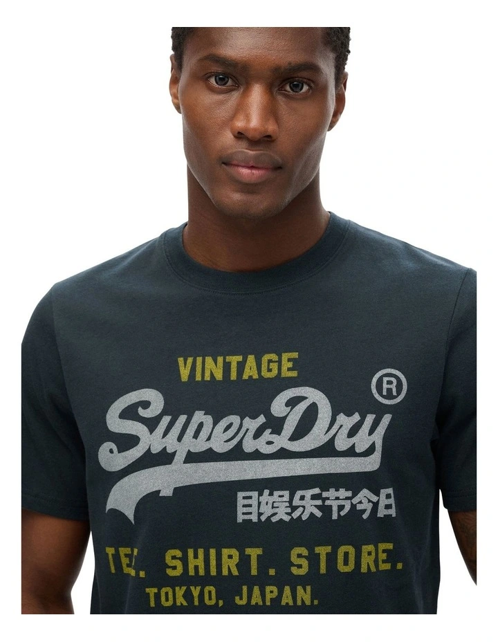 Vintage Logo Heritage Tee in Green image 2