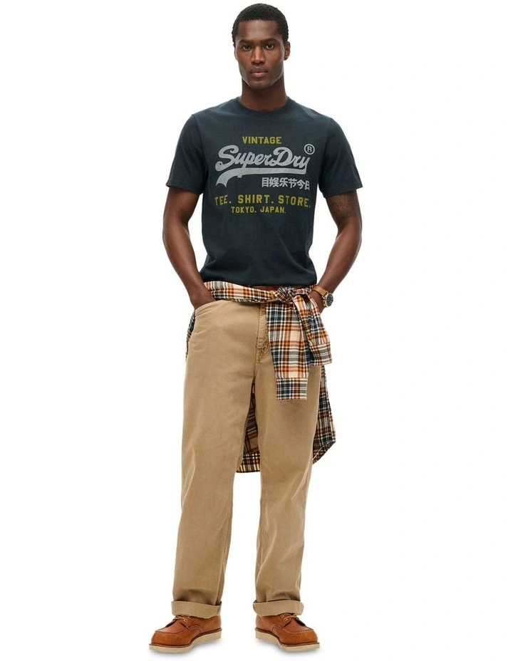 Vintage Logo Heritage Tee in Green image 4