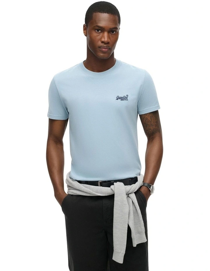 Essential Logo Emb Tee in China Blue image 1
