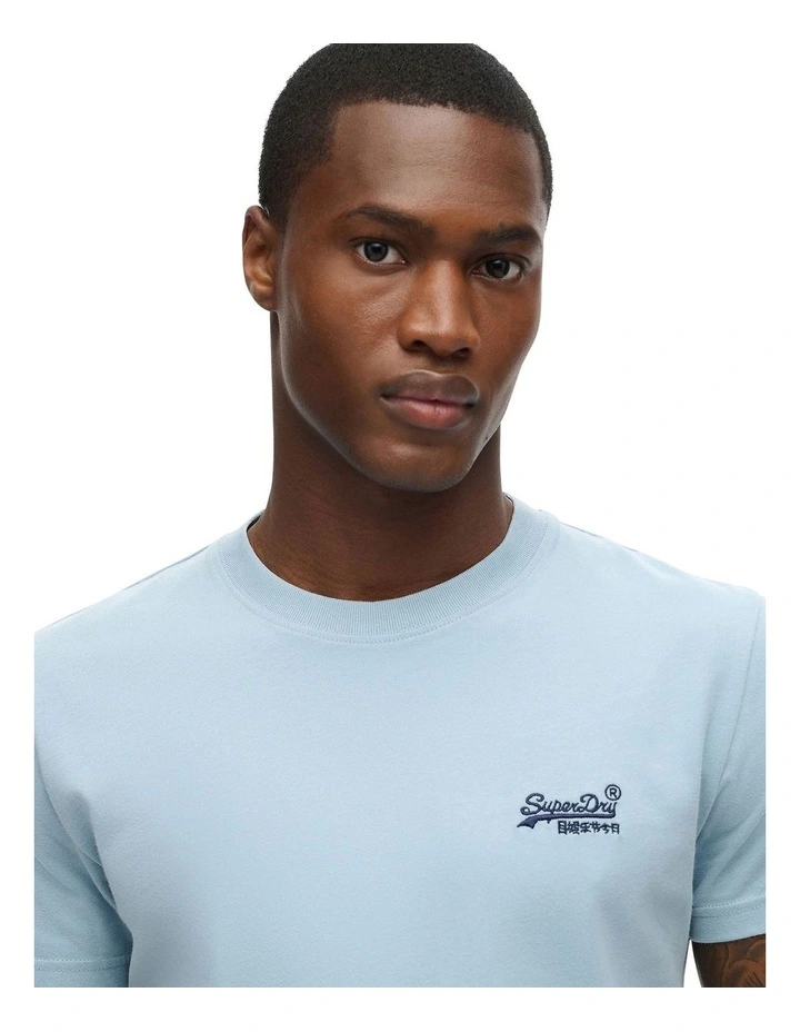 Essential Logo Emb Tee in China Blue image 3