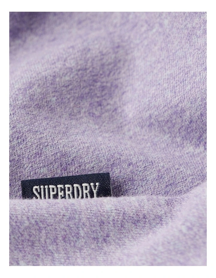 Essential Logo Embroidery Tee in Iris Purple Marl image 4