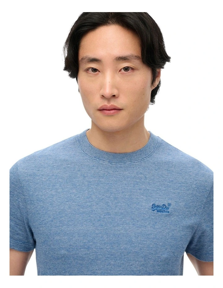 Essential Logo Tee in Ocean Blue Feeder image 3