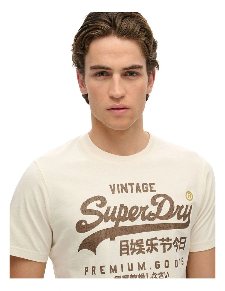 Vintage Logo Workwear Relaxed Tee in Riff White image 2