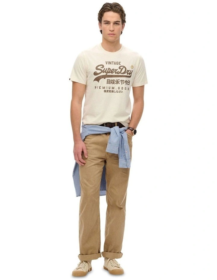 Vintage Logo Workwear Relaxed Tee in Riff White image 5
