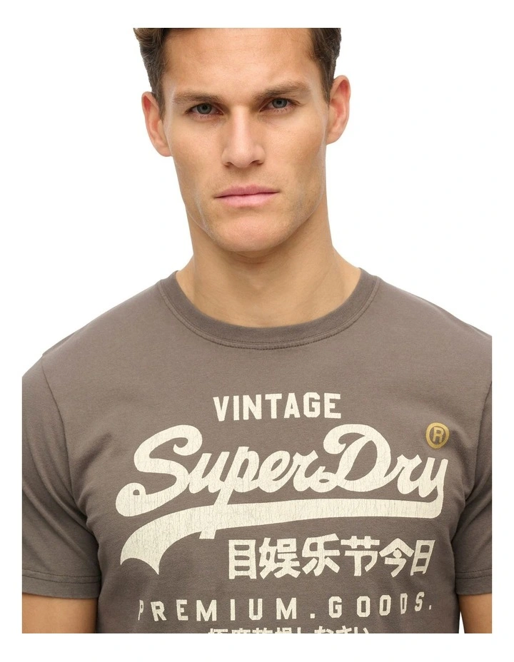 Vintage Logo Workwear Relaxed Tee in Vintage Black image 2