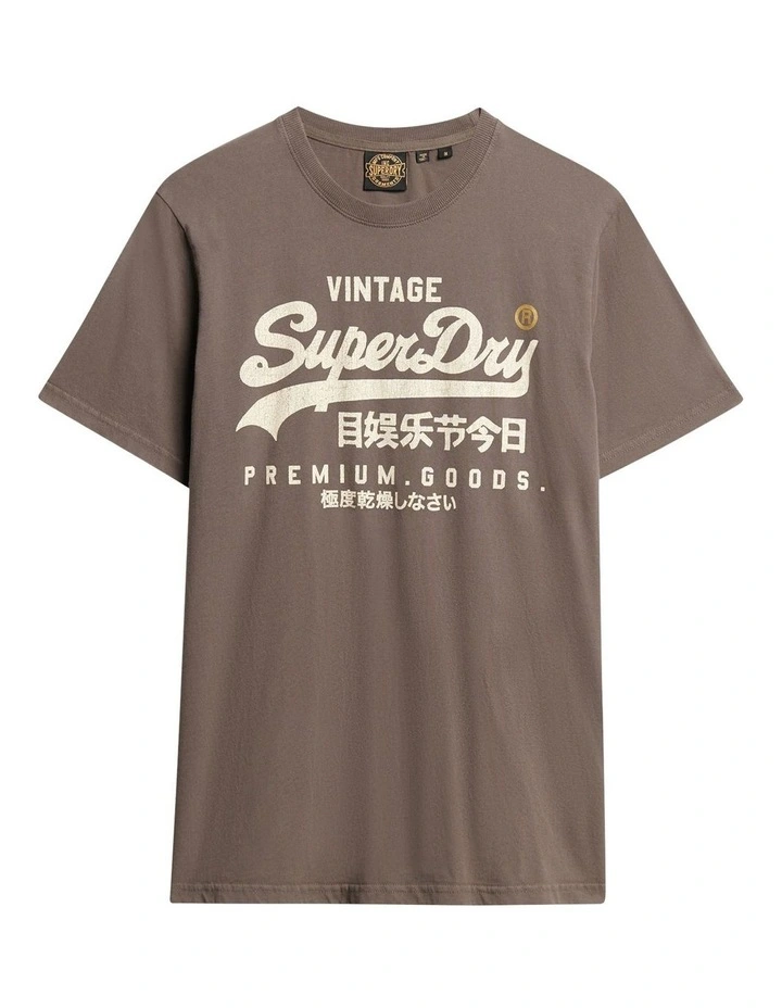 Vintage Logo Workwear Relaxed Tee in Vintage Black image 6