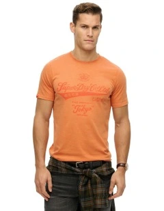 Workwear Washed Relaxed Tee in Rusted Orange