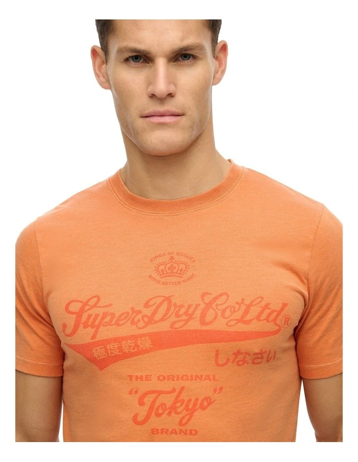 Workwear Washed Relaxed Tee in Rusted Orange image 3