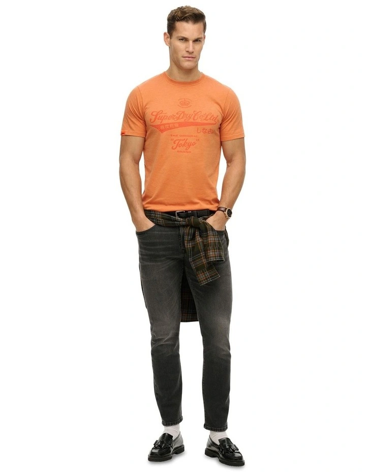 Workwear Washed Relaxed Tee in Rusted Orange image 4