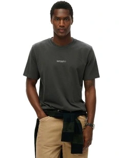 Micro Logo T-shirt in Washed Black