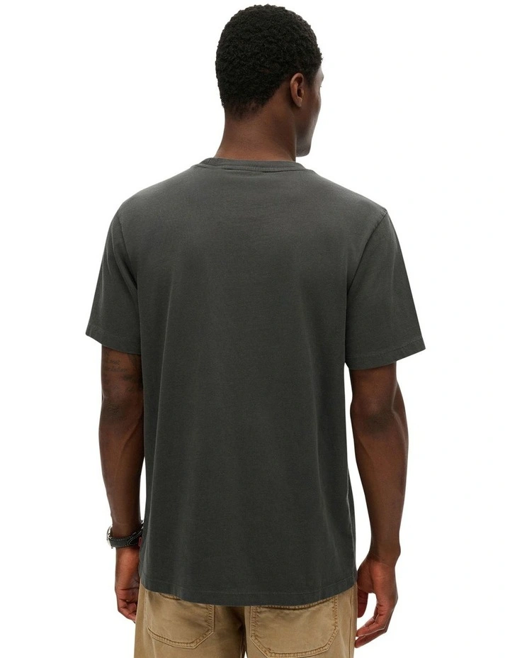 Micro Logo T-shirt in Washed Black image 2